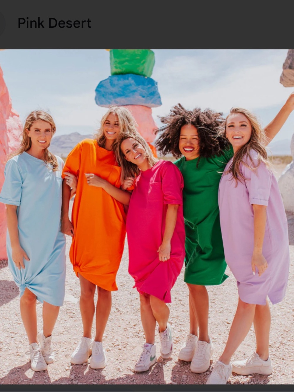 Pink Desert easy does it t shirt dress bundle